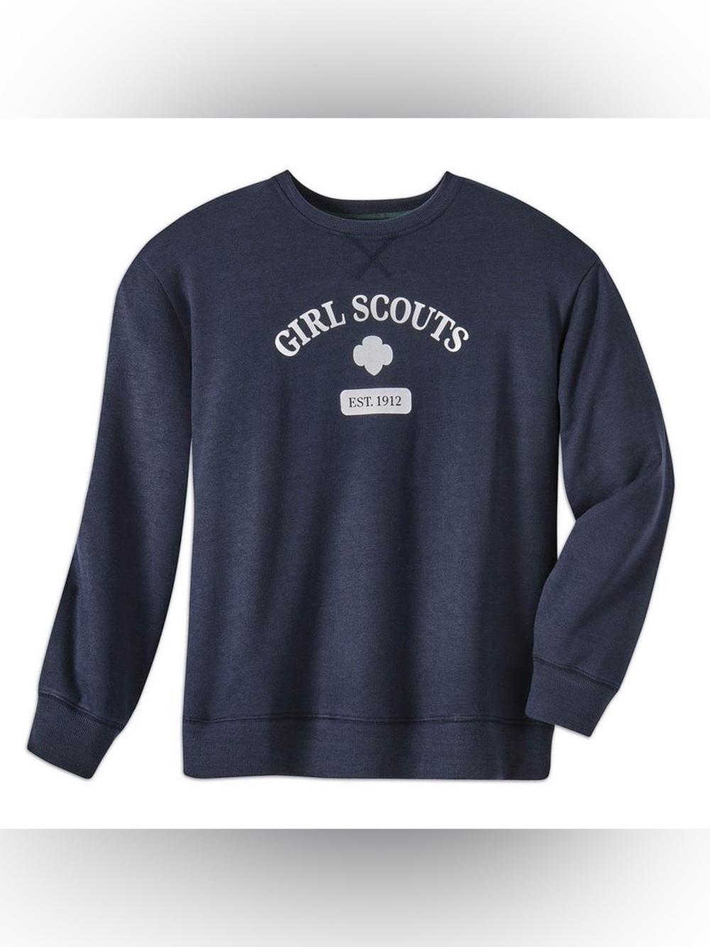 EUC Girl Scouts Navy Varsity Crewneck Sweatshirt Adult Sz. S